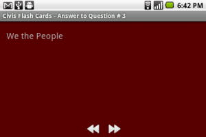 Answer Flash Card